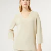 Sale Marina Rinaldi Wool and lurex jumper IVORY