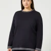 Hot Marina Rinaldi Wool and lurex jumper MIDNIGHTBLUE