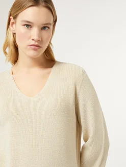 Sale Marina Rinaldi Wool and lurex jumper IVORY