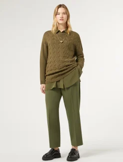Discount Marina Rinaldi Wool and lurex jumper GREEN