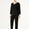 Sale Marina Rinaldi Wool and lurex trousers BLACK