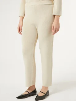 Clearance Marina Rinaldi Wool and lurex trousers IVORY