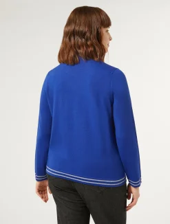 Online Marina Rinaldi Wool and lurex turtleneck CORNFLOWERBLUE