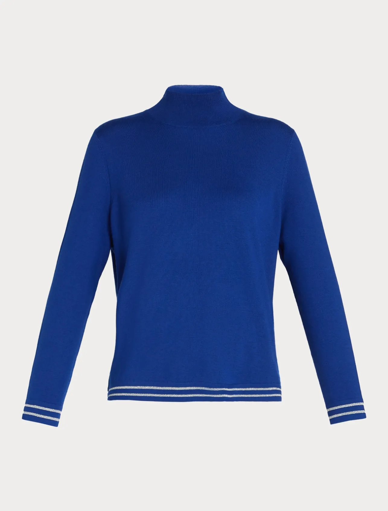 Online Marina Rinaldi Wool and lurex turtleneck CORNFLOWERBLUE