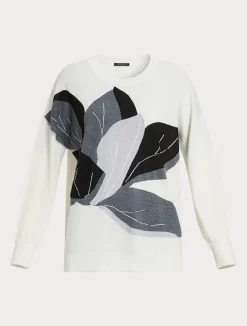 Clearance Marina Rinaldi Wool and silk blend knit WHITE