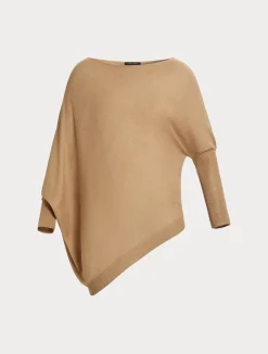 Outlet Marina Rinaldi Wool and silk blend sweater CAMEL