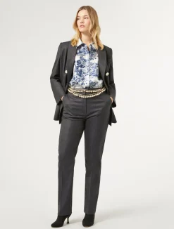 Outlet Marina Rinaldi Wool and silk trousers BLUEJEANS