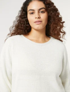 Discount Marina Rinaldi Wool and viscose blend jumper WHITE