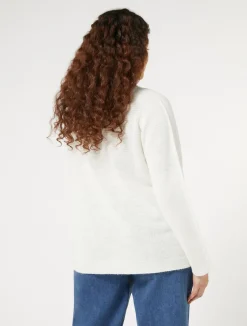 Discount Marina Rinaldi Wool and viscose blend jumper WHITE