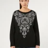 Fashion Marina Rinaldi Wool and viscose sweater BLACK