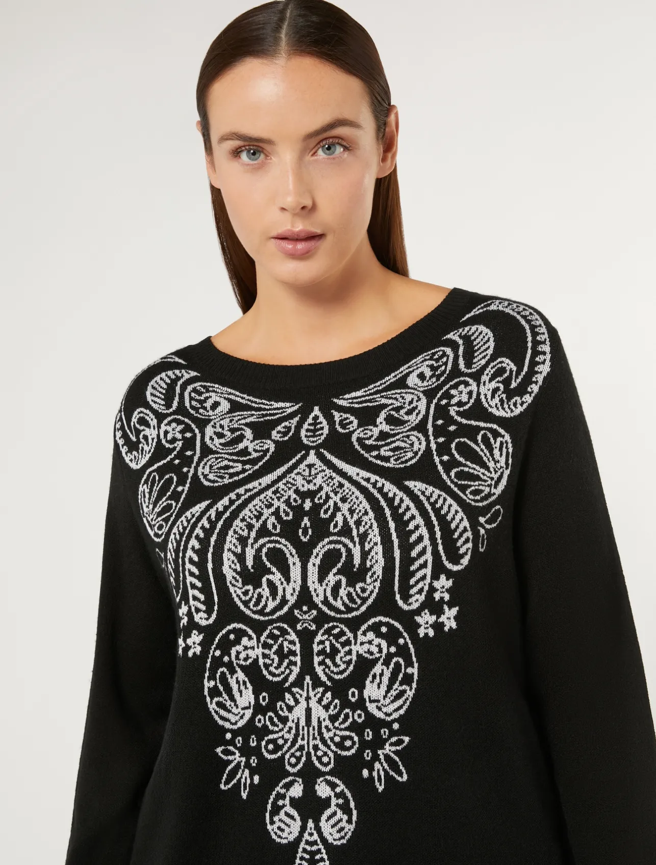 Fashion Marina Rinaldi Wool and viscose sweater BLACK