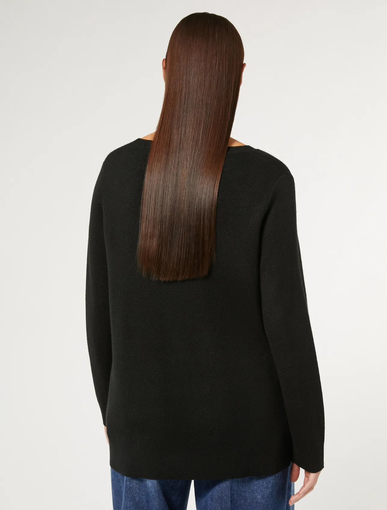 Fashion Marina Rinaldi Wool and viscose sweater BLACK