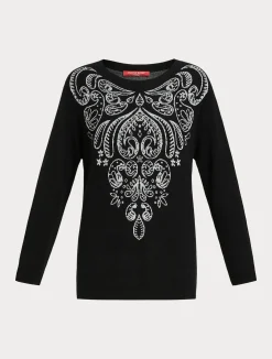 Fashion Marina Rinaldi Wool and viscose sweater BLACK