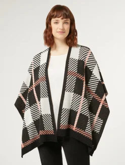 Fashion Marina Rinaldi Wool blend cape BLACK
