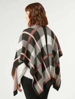 Fashion Marina Rinaldi Wool blend cape BLACK