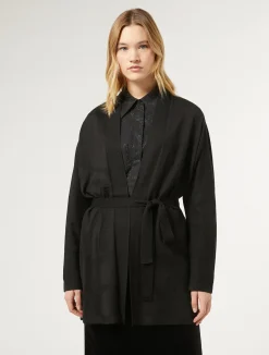 Best Marina Rinaldi Wool blend cardigan BLACK