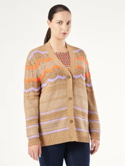 Hot Marina Rinaldi Wool blend cardigan HAZELNUTBROWN