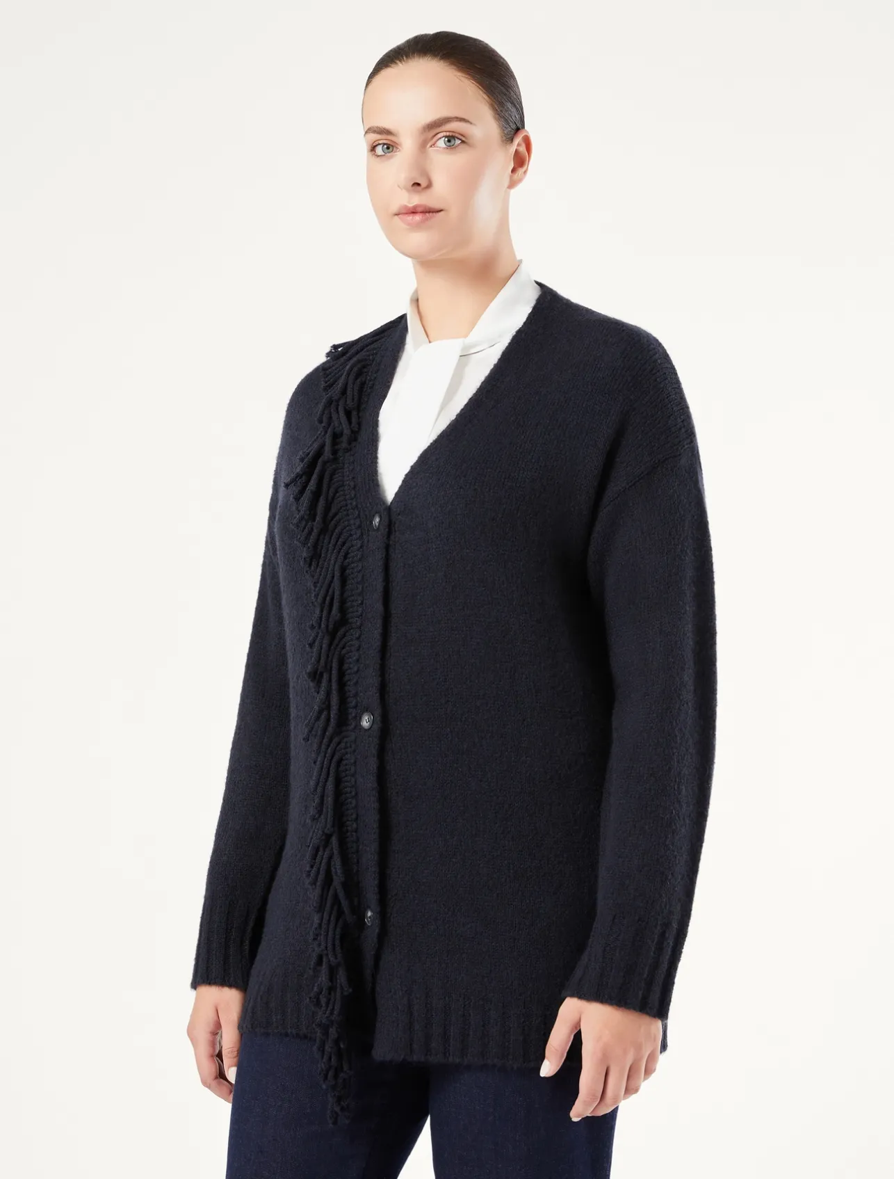 Best Marina Rinaldi Wool blend cardigan MIDNIGHTBLUE
