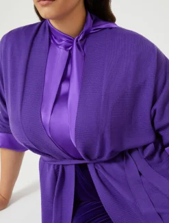 Best Marina Rinaldi Wool blend cardigan PURPLE