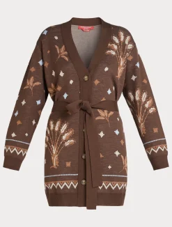 Sale Marina Rinaldi Wool blend cardigan BROWN