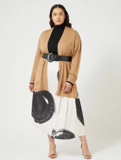 Outlet Marina Rinaldi Wool blend cardigan CAMEL