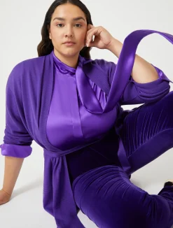 Best Marina Rinaldi Wool blend cardigan PURPLE