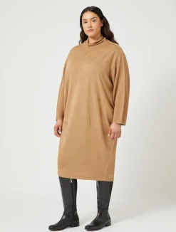 Clearance Marina Rinaldi Wool blend dress CAMEL