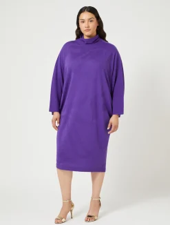 Fashion Marina Rinaldi Wool blend dress PURPLE