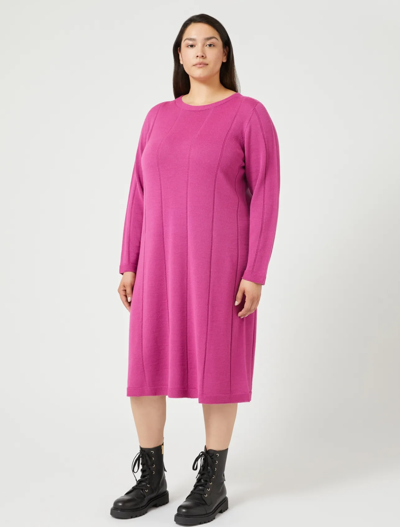 Hot Marina Rinaldi Wool blend dress REDPURPLE