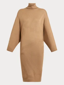 Clearance Marina Rinaldi Wool blend dress CAMEL