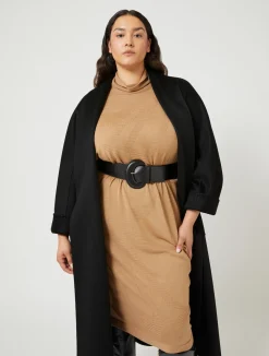 Clearance Marina Rinaldi Wool blend dress CAMEL