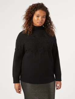 Online Marina Rinaldi Wool blend jumper BLACK
