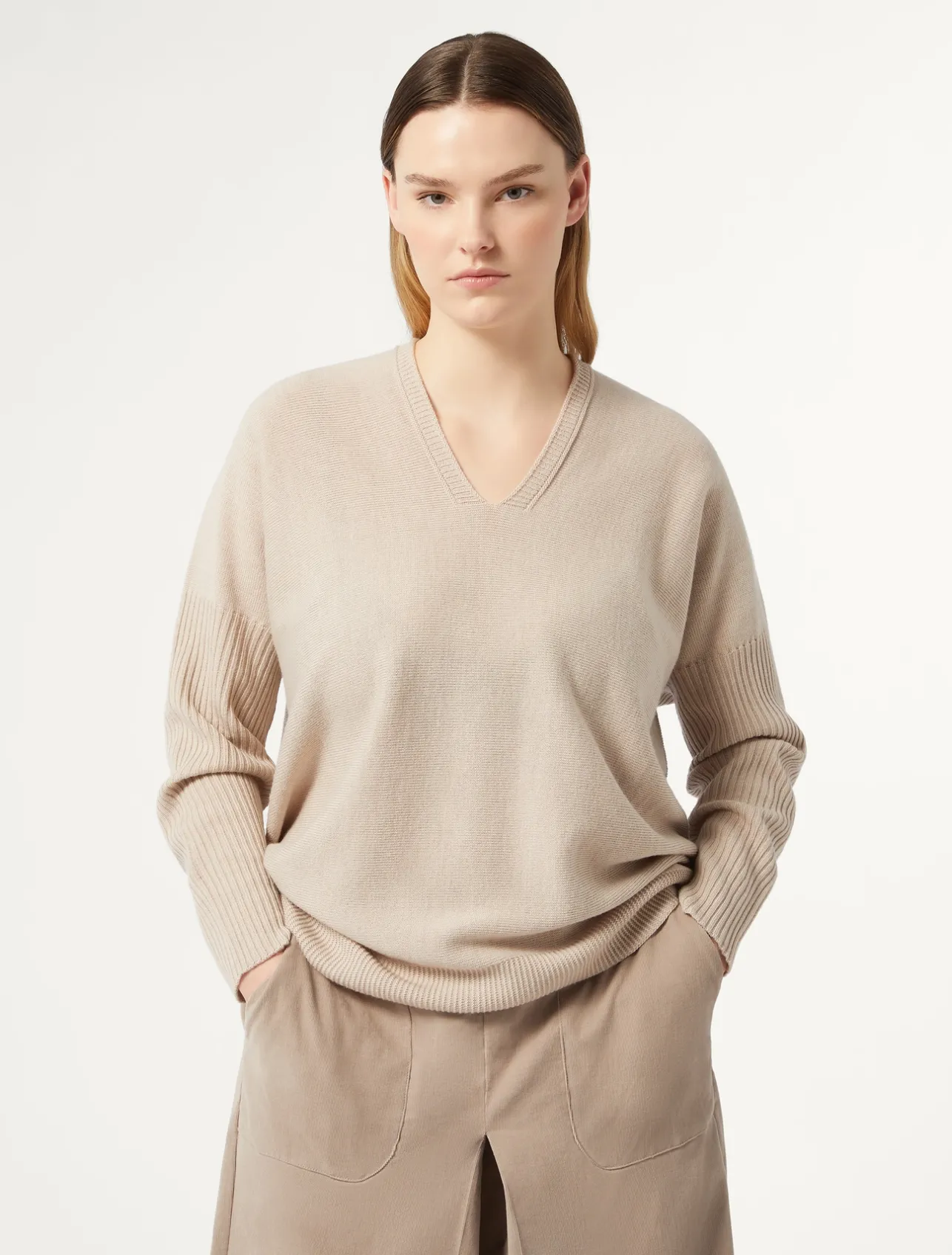 Discount Marina Rinaldi Wool blend jumper POWDER