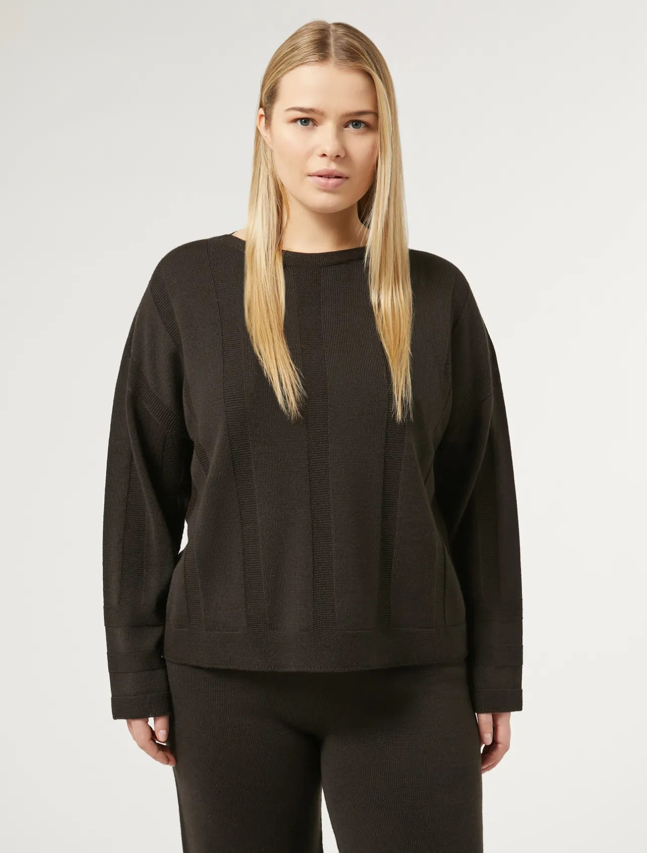 Fashion Marina Rinaldi Wool blend jumper BROWNBORDEAUX