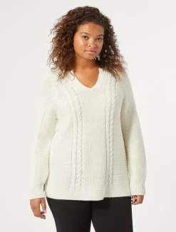Online Marina Rinaldi Wool blend jumper MILK