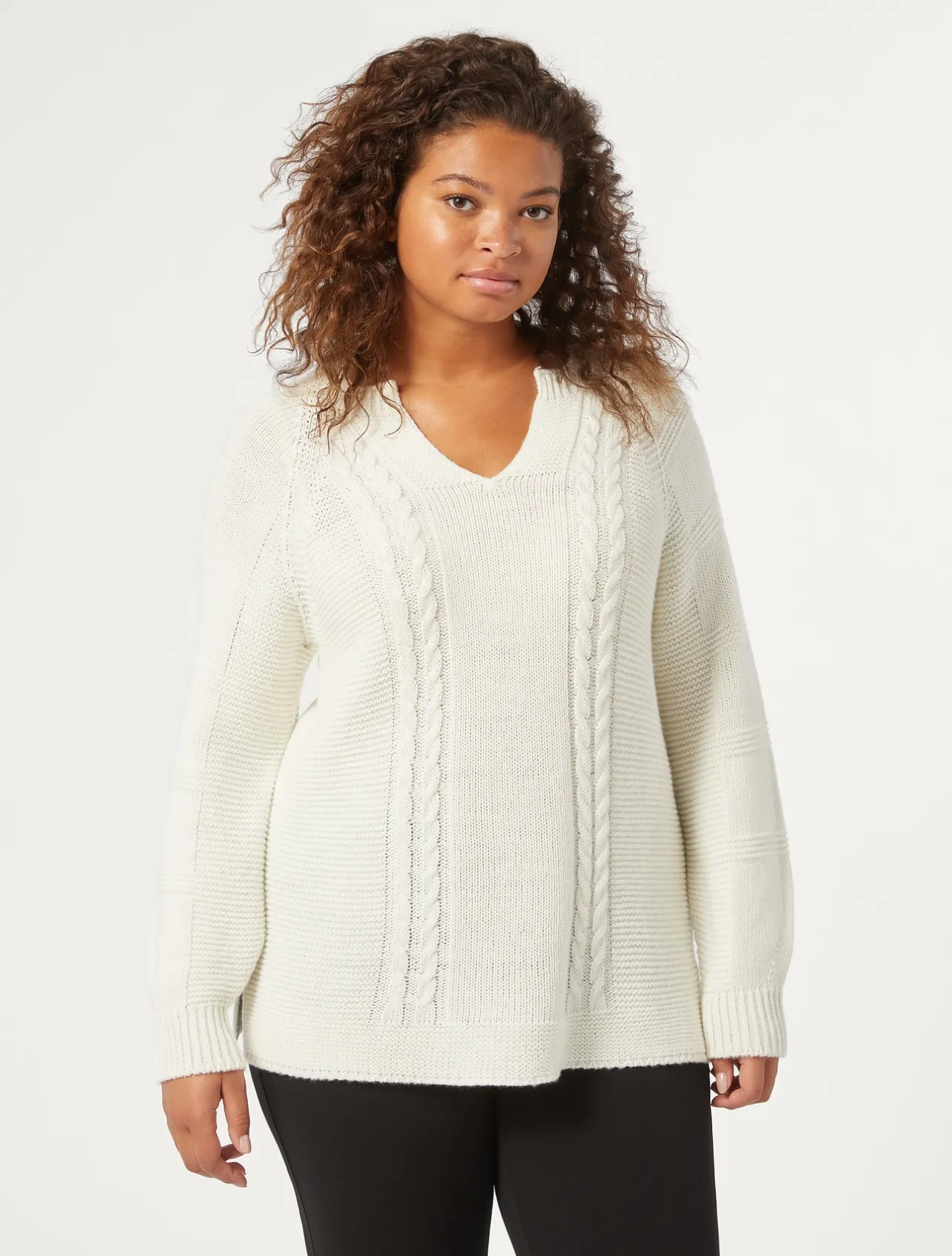 Online Marina Rinaldi Wool blend jumper MILK