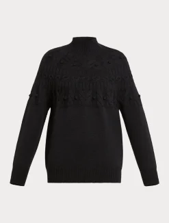 Online Marina Rinaldi Wool blend jumper BLACK
