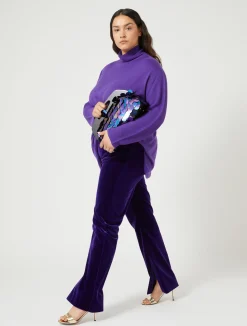 Outlet Marina Rinaldi Wool blend jumper PURPLE