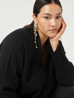 Outlet Marina Rinaldi Wool blend jumper BLACK