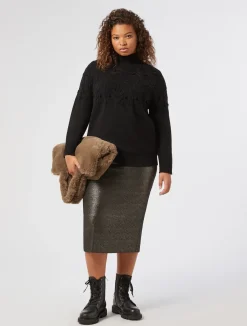 Online Marina Rinaldi Wool blend jumper BLACK