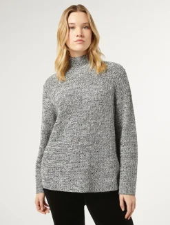 Online Marina Rinaldi Wool blend jumper with rhinestones WHITEBLACK
