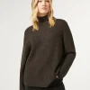 Hot Marina Rinaldi Wool blend jumper with rhinestones CHOCOLATE