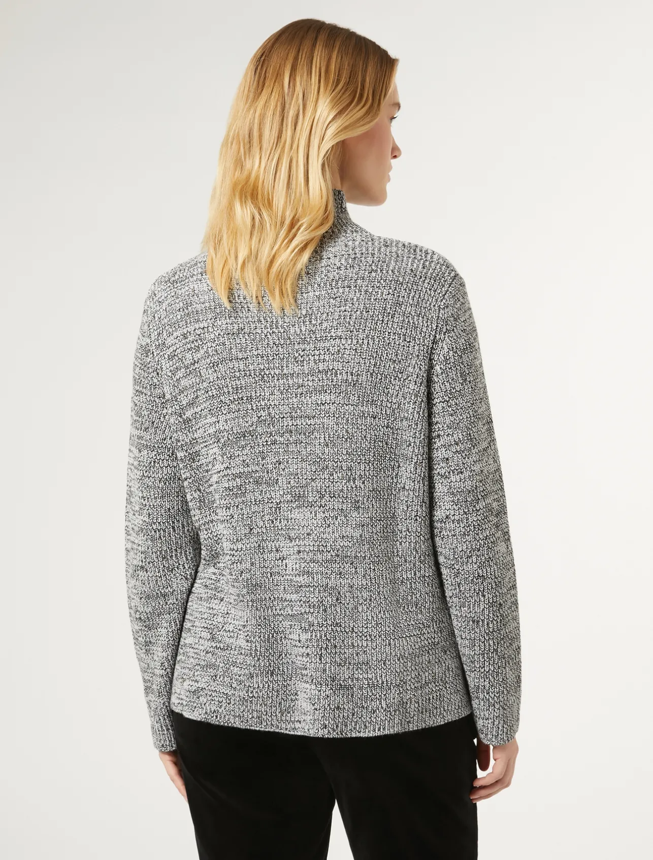 Online Marina Rinaldi Wool blend jumper with rhinestones WHITEBLACK