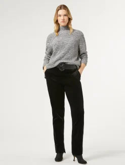 Online Marina Rinaldi Wool blend jumper with rhinestones WHITEBLACK