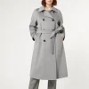 Clearance Marina Rinaldi Wool broadcloth coat MEDIUMGREY