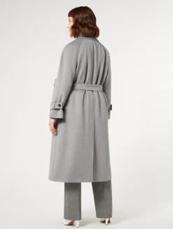 Clearance Marina Rinaldi Wool broadcloth coat MEDIUMGREY