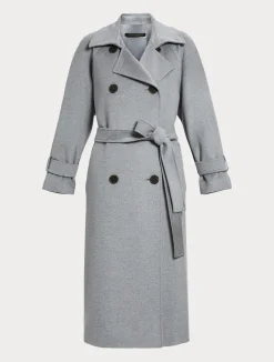 Clearance Marina Rinaldi Wool broadcloth coat MEDIUMGREY