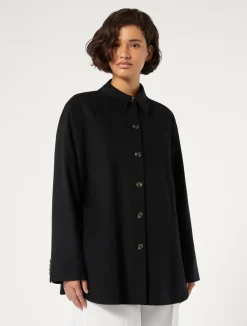Fashion Marina Rinaldi Wool broadcloth jacket BLACK