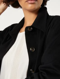 Fashion Marina Rinaldi Wool broadcloth jacket BLACK