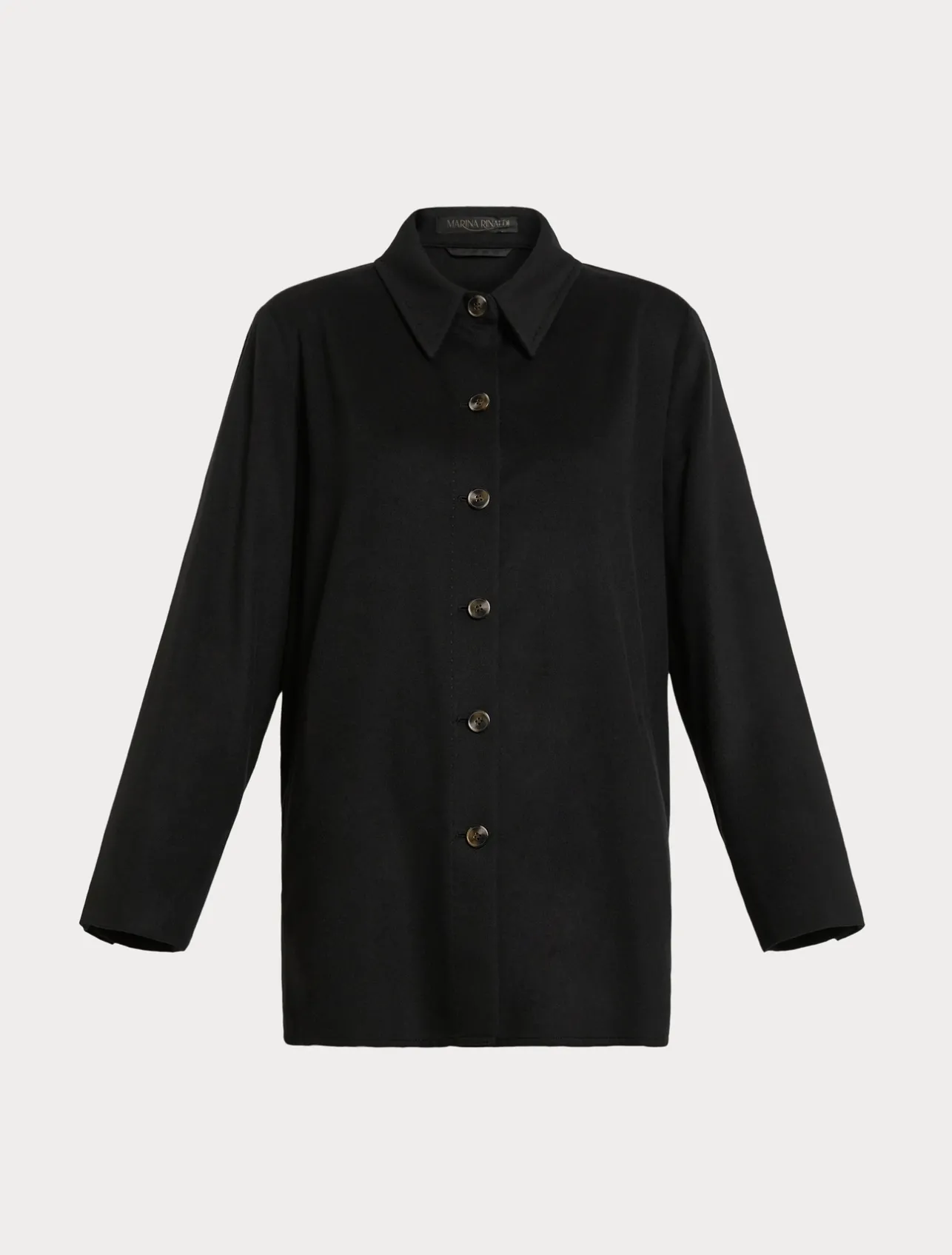 Fashion Marina Rinaldi Wool broadcloth jacket BLACK